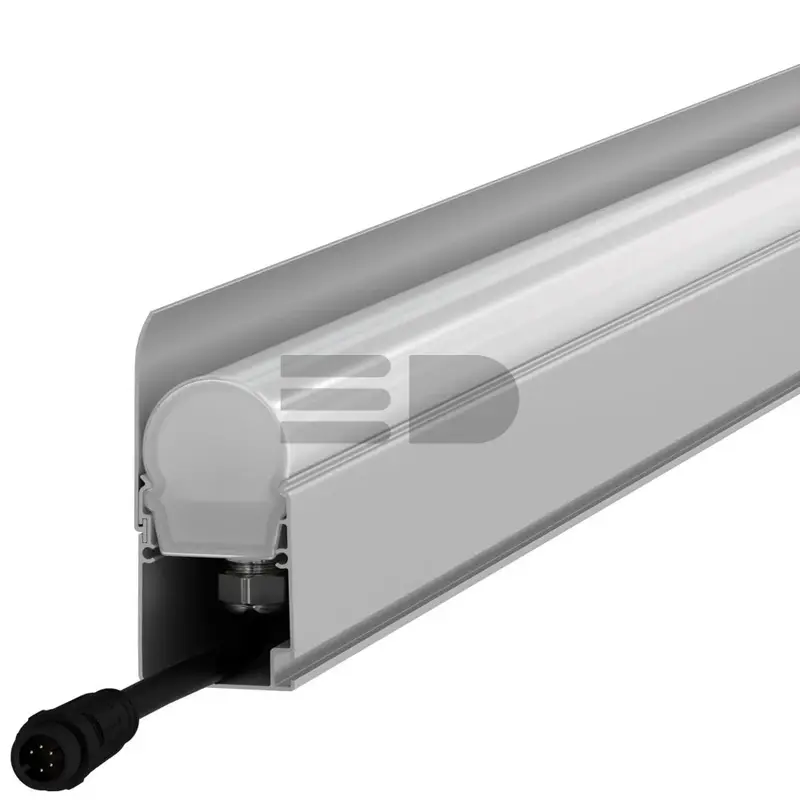 Modern ISV RGBW 14 800мм (18Вт/м) 48В DC 1 пикс. DMX CRI80 5000К Опал (Профиль, козырек, транзитное штепсельное соединение)