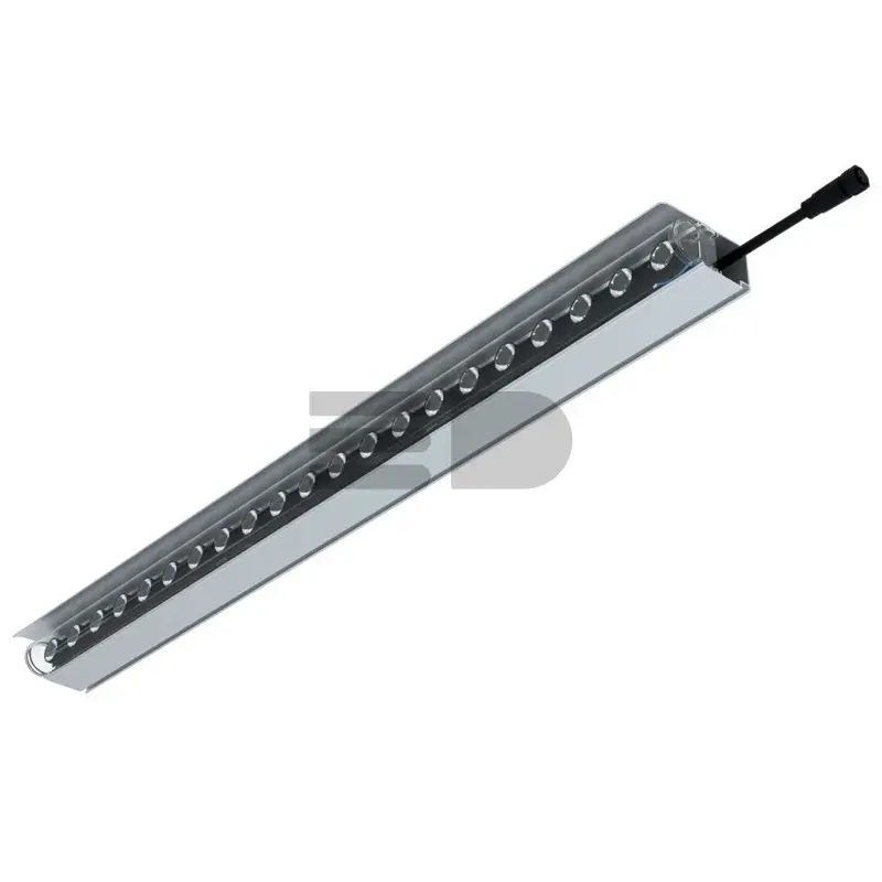 Modern ISV Optic 12 750мм (16Вт/м) 48В DC CRI80 5000К 15х60° (Профиль, козырек, транзитное штепсельное соединение)